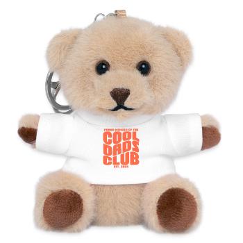 Papa 2026 Geschenk Vatertag - Cool Dads Club - Teddy Schlüsselanhänger - Weiß - Vorne