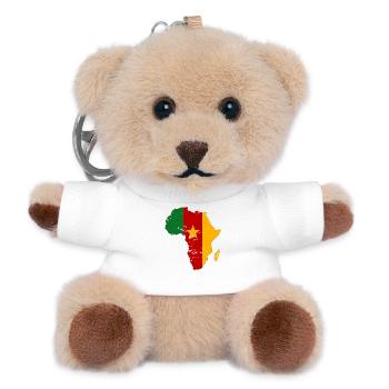 Kamerun Flagge Afrika used - Teddy Schlüsselanhänger - Weiß - Vorne