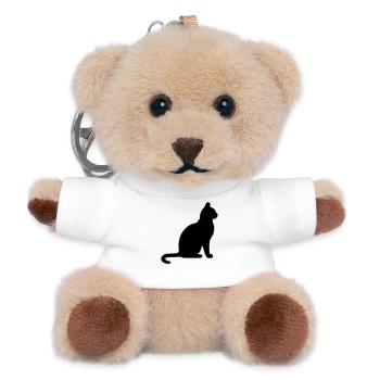 Cat - Teddy Keyring - white - Front