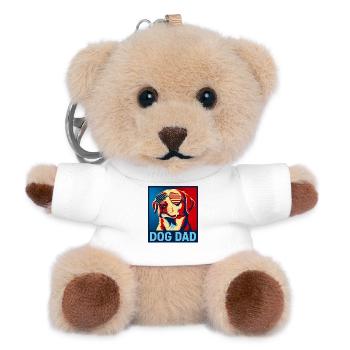 Patriotischer Hunde-Papa – Lustiger Hunde-Papa für - Teddy Schlüsselanhänger - Weiß - Vorne