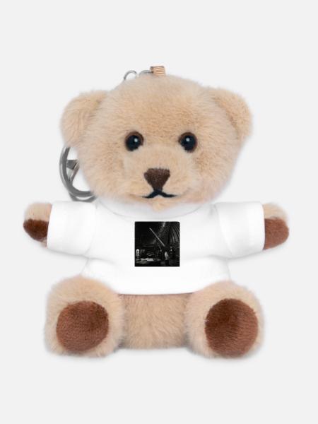 Astronomie Eule Noir Vintage Animal Crime Low Fi - Teddy Schlüsselanhänger - Weiß