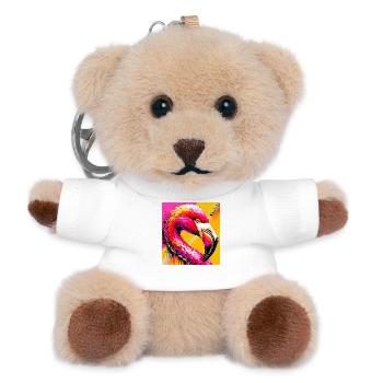flamingo - Teddy Keyring - white - Front