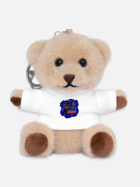 NeonBär Konzert-Style Jacke - Teddy Schlüsselanhänger - Weiß
