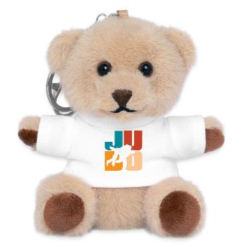 Judo Silhouette Retro Vintage Martial Arts - Teddy Keyring - white - Front