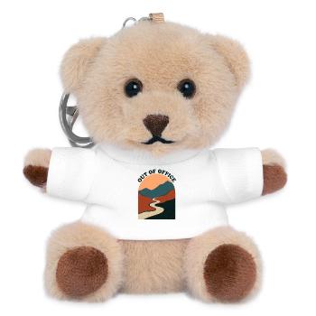 Nicht im Amt: Die krumme Straße in den Bergen - Teddy Schlüsselanhänger - Weiß - Vorne