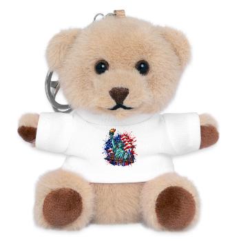 Freiheitsfunken USA Skyline - Teddy Schlüsselanhänger - Weiß - Vorne