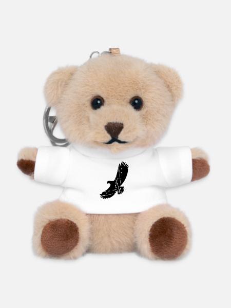 Adler - Teddy Schlüsselanhänger - Weiß