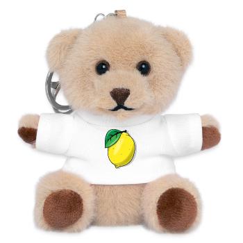 Zitrone - Teddy Schlüsselanhänger - Weiß - Vorne