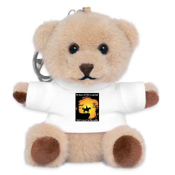 Equestrian sayings Riding Sunset Rider Horse - Teddy Keyring - white - Front