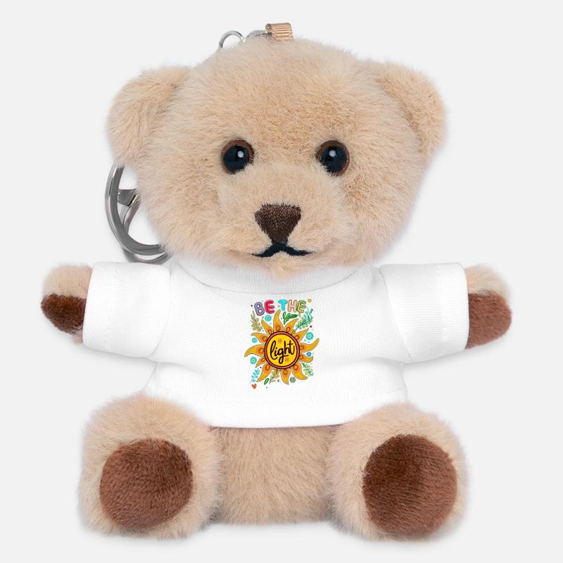 Be the Light - Teddy Keyring - white