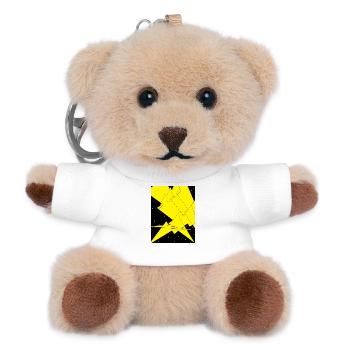 Zackenlicht Berge Kontrast - Teddy Schlüsselanhänger - Weiß - Vorne