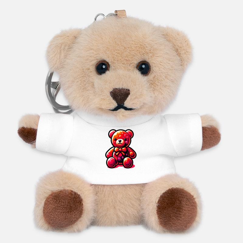 Bär - Teddy Schlüsselanhänger - Weiß