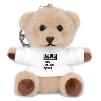 Krankenschwester - Teddy Schlüsselanhänger - Weiß - Vorne