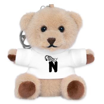 Katze Buchstabe N - Teddy Schlüsselanhänger - Weiß - Vorne