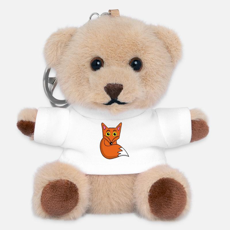 Renard mignon - Porte-clés ourson - blanc