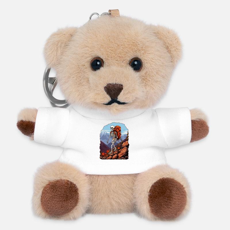 Skeletons Hiking / Mountaineer Skeleton - Teddy Keyring - white