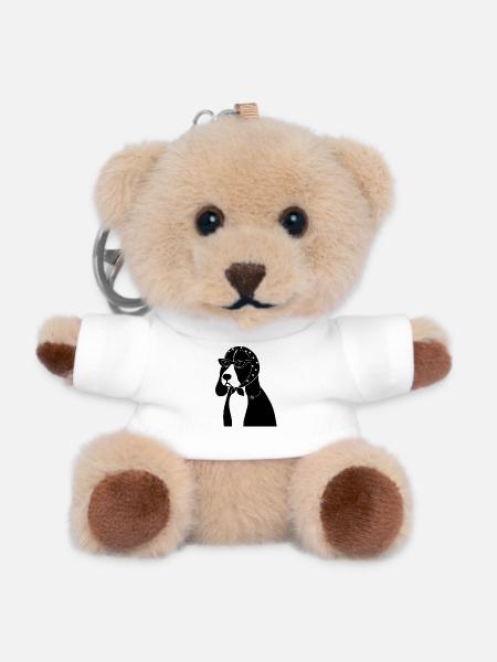 Beagle mit Stil - Teddy Schlüsselanhänger - Weiß