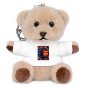 Sun and Moon Neon Prism - Teddy Keyring - white - Front
