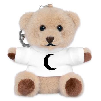 Mond Silhouette Minimalismus - Teddy Schlüsselanhänger - Weiß - Vorne