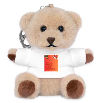 Weihnachts Checkliste Design - Teddy Schlüsselanhänger - Weiß - Vorne
