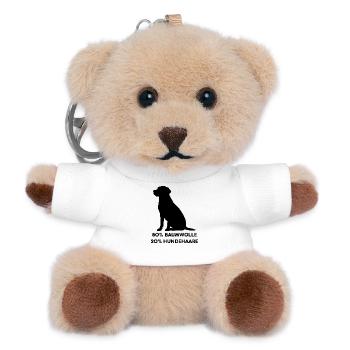 Un amoureux des chiens qui dit – 20 % de poils de chien - Porte-clés ourson - blanc - Devant