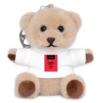 Start Press Nothing Can Stop Me - Teddy Keyring - white - Front