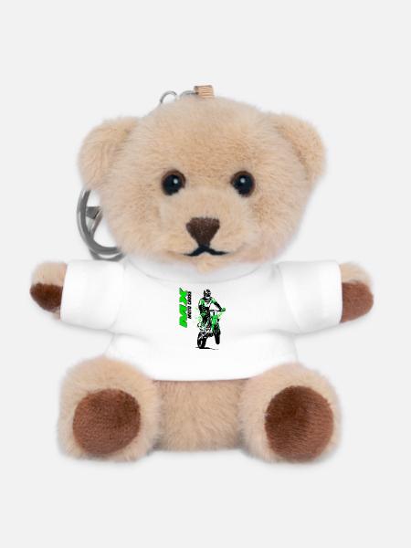 Moto Cross - Supercross - Motocross  - Teddy Schlüsselanhänger - Weiß