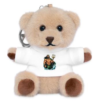 Poseidon King with Trident - Teddy Keyring - white - Front