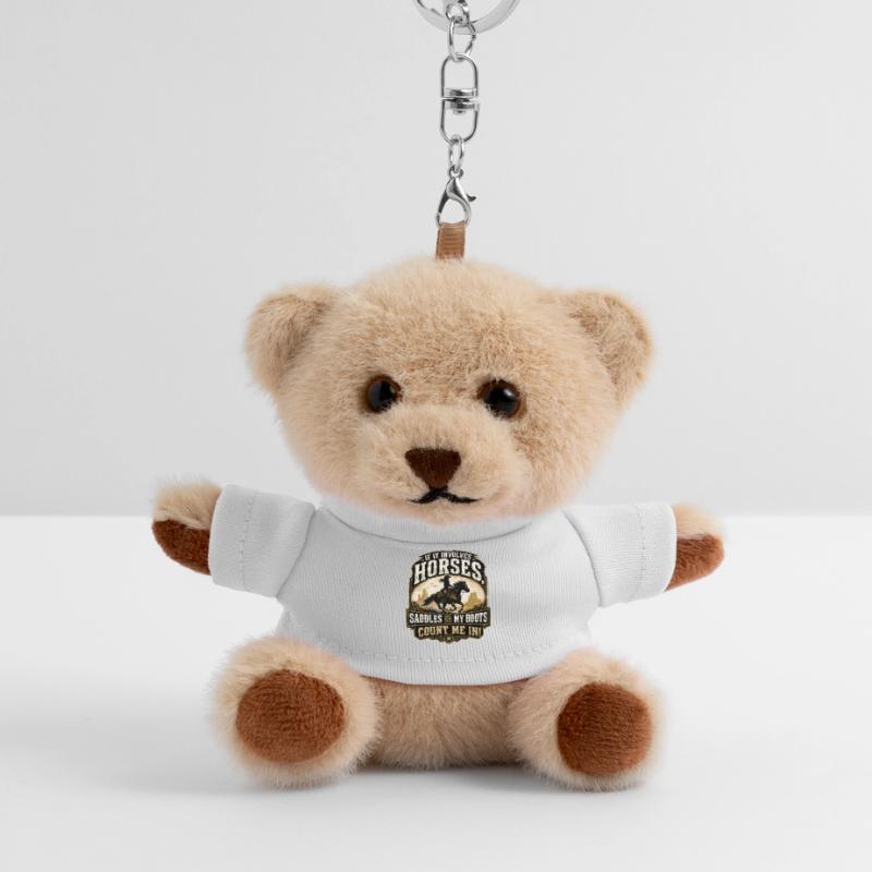 Pferdeheld: Sättel oder Stiefel Teddy Schlüsselanhänger