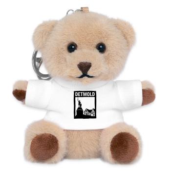 detmold wahrzeichen siilhouette - Teddy Schlüsselanhänger - Weiß - Vorne