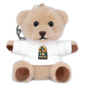 Muhde Aber Motiviert Kuh Shirt - Teddy Schlüsselanhänger - Weiß - Vorne