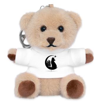 Fuchs Mond Wald - Teddy Schlüsselanhänger - Weiß - Vorne