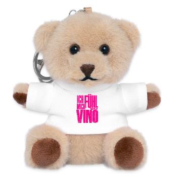 Ich fühl mich so Vino! - Teddy Schlüsselanhänger - Weiß - Vorne