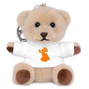 The Orange Dog - Teddy Keyring - white - Front