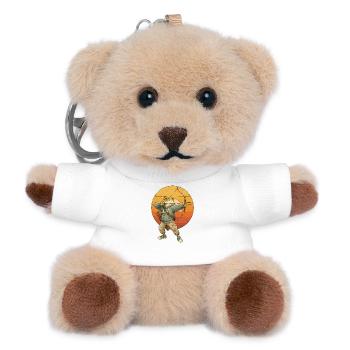  Vintage Bogenschütze-Frösche Bogenschießen - Teddy Schlüsselanhänger - Weiß - Vorne