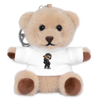 Cool gangster sloth in streetwear style - Teddy Keyring - white - Front