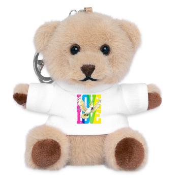 Fliegender Kakadu - Teddy Schlüsselanhänger - Weiß - Vorne