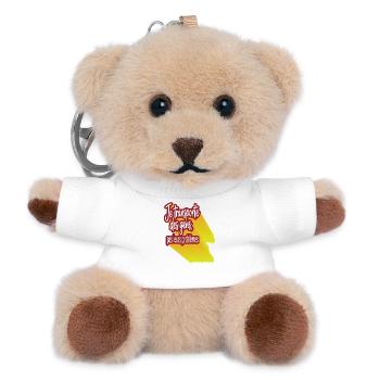 Ich transportiere Menschen, nicht ihre Probleme - Teddy Schlüsselanhänger - Weiß - Vorne