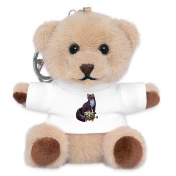 Zobel mit Polarstern-Spieluhr - Teddy Schlüsselanhänger - Weiß - Vorne