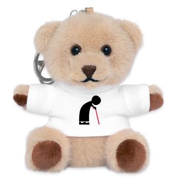 granny - Teddy Keyring - white - Front