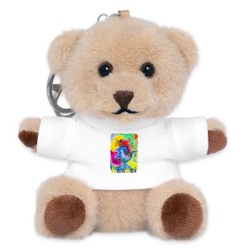 Kassel - ein Aquarell für eine wunderschöne Stadt - Teddy Schlüsselanhänger - Weiß - Vorne