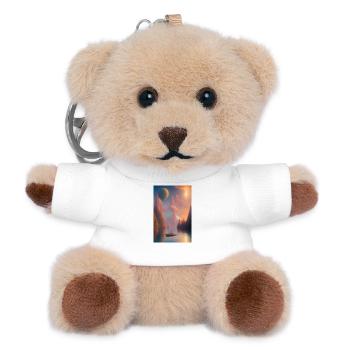 Landscape with lake, boat and mountains - Teddy Keyring - white - Front