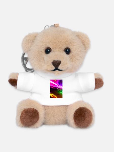 Muster und Formen - Teddy Schlüsselanhänger - Weiß