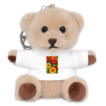Sunflowers - Teddy Keyring - white - Front