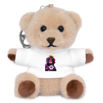 Du rockst meine Welt - Teddy Schlüsselanhänger - Weiß - Vorne