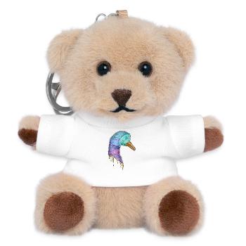 Regenbogenente tropft - Teddy Schlüsselanhänger - Weiß - Vorne