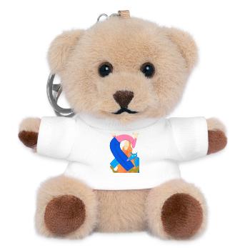 Knotted with life - Teddy Keyring - white - Front