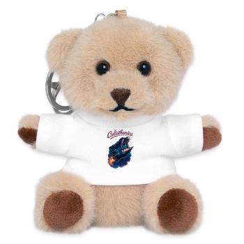 Gymnastique suédoise astronaute pompes fusée cadeau - Porte-clés ourson - blanc - Devant