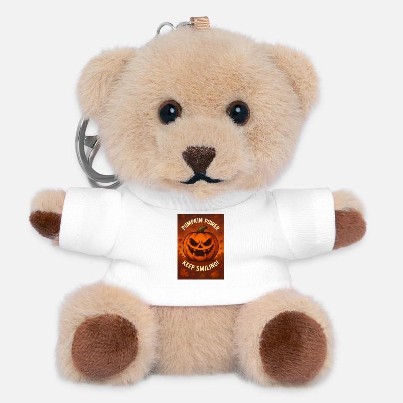 Halloween l - Teddy Keyring - white