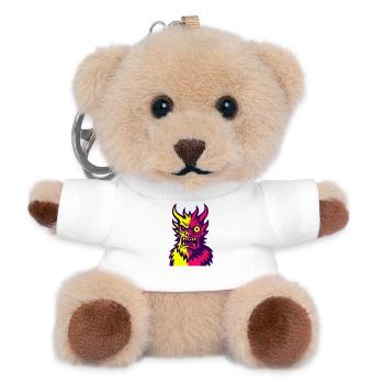 Pop Art Devil's Monster - Teddy Keyring - white - Front